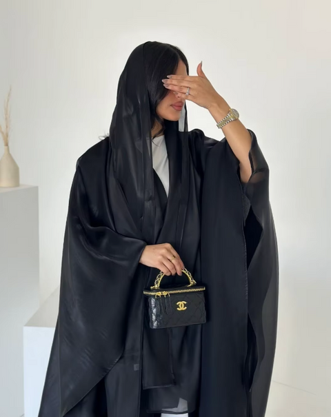 Mavenne BI – Shimmer Elegance Organza Abaya Set