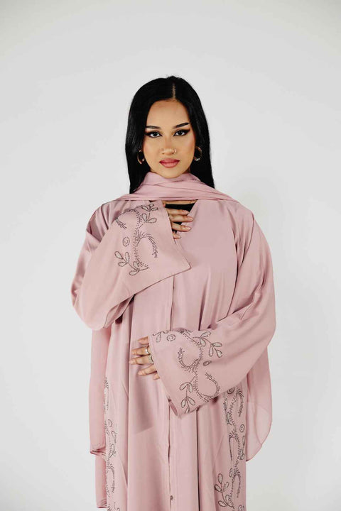 Celestia Embroidered Abaya Set- Mavenne Bi