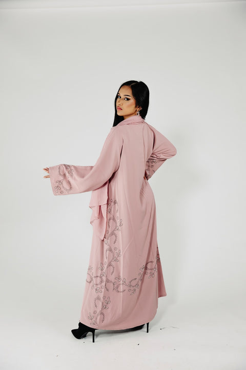 Celestia Embroidered Abaya Set- Mavenne Bi