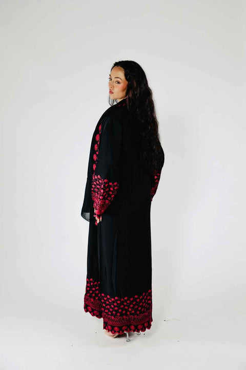 Belle Rouge Abaya Set- Mavenne Bi
