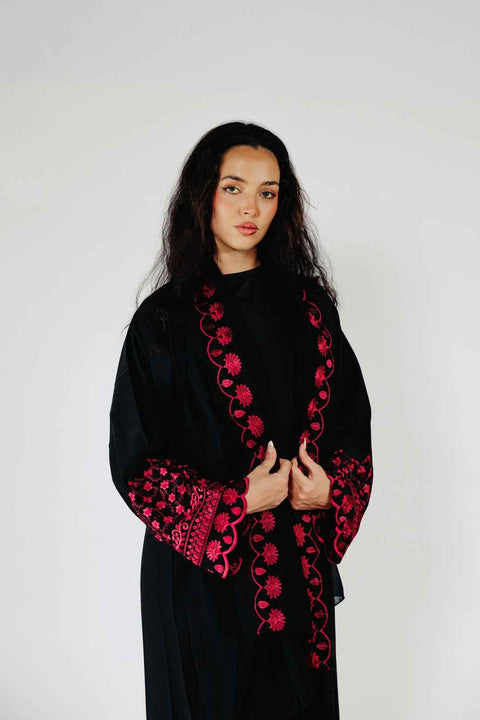 Belle Rouge Abaya Set- Mavenne Bi