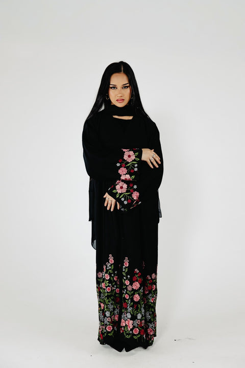 Fleur Élégance Abaya- Mavenne Bi
