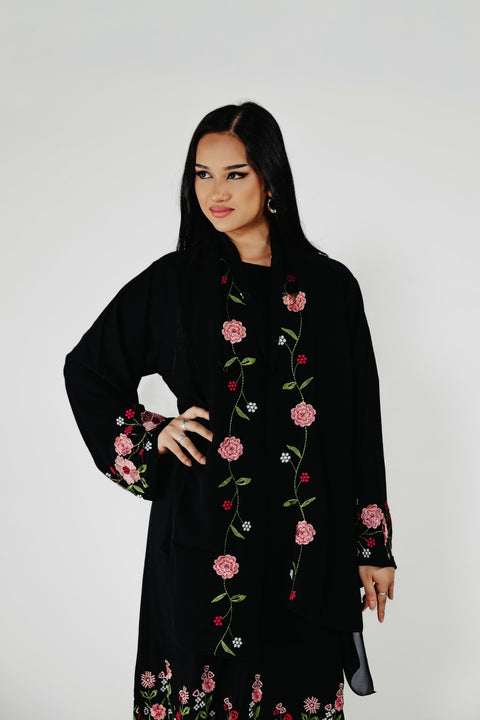 Fleur Élégance Abaya- Mavenne Bi