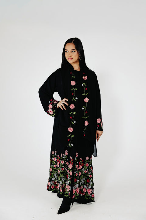 Fleur Élégance Abaya- Mavenne Bi