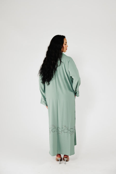 Celestia Embroidered Abaya Set- Mavenne Bi
