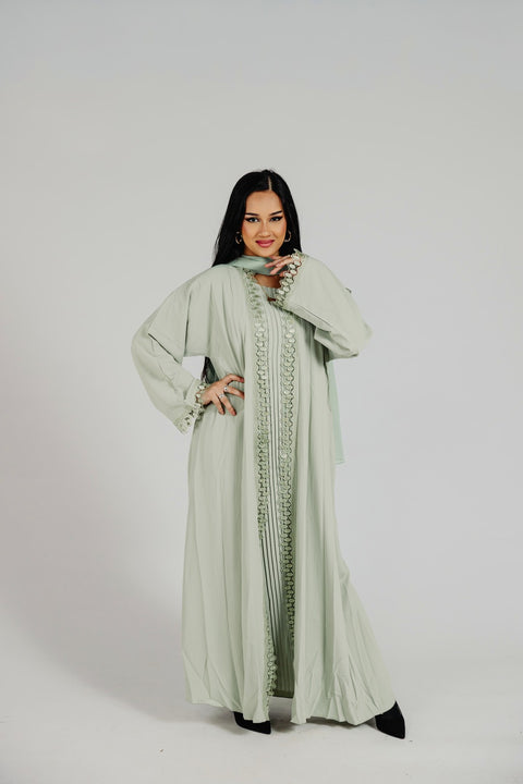 Élysian Pleat Abaya Set- Mavenne Bi