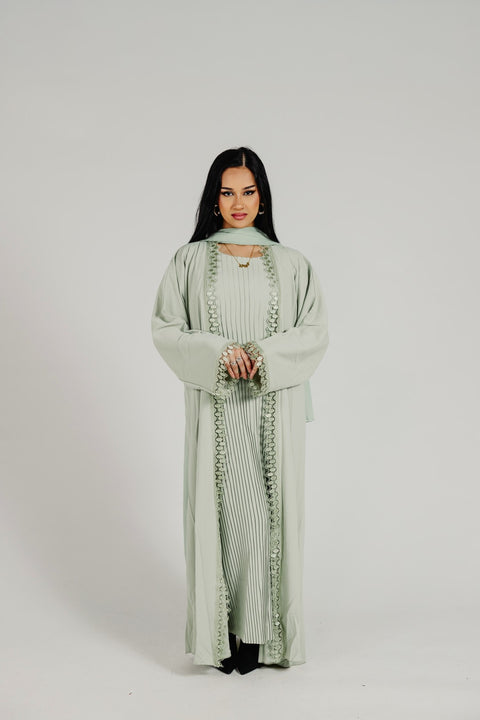 Élysian Pleat Abaya Set- Mavenne Bi