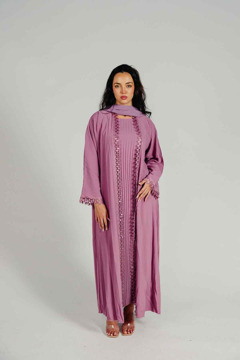 Élysian Pleat Abaya Set- Mavenne Bi