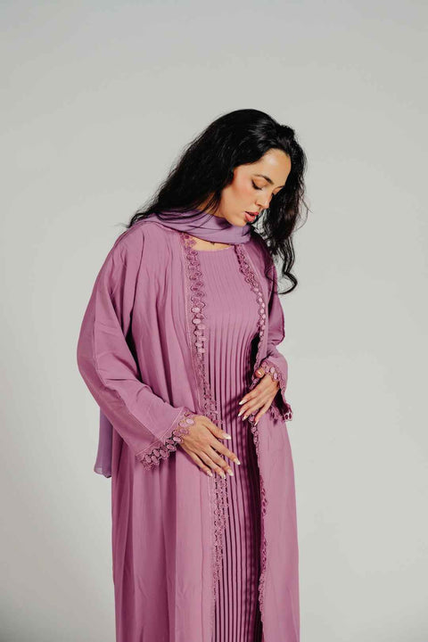 Élysian Pleat Abaya Set- Mavenne Bi
