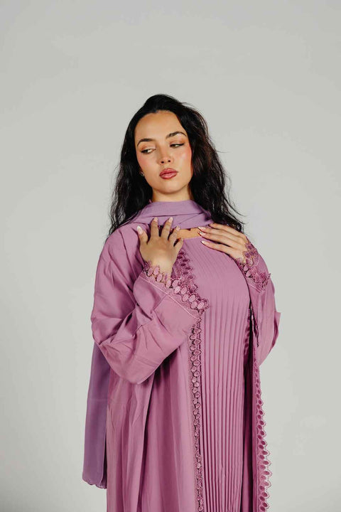 Élysian Pleat Abaya Set- Mavenne Bi