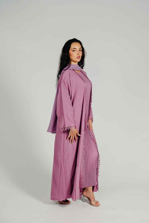 Élysian Pleat Abaya Set- Mavenne Bi