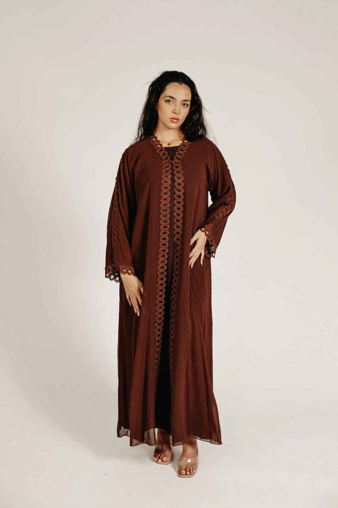 Mocha Élise Abaya Set- Mavenne Bi