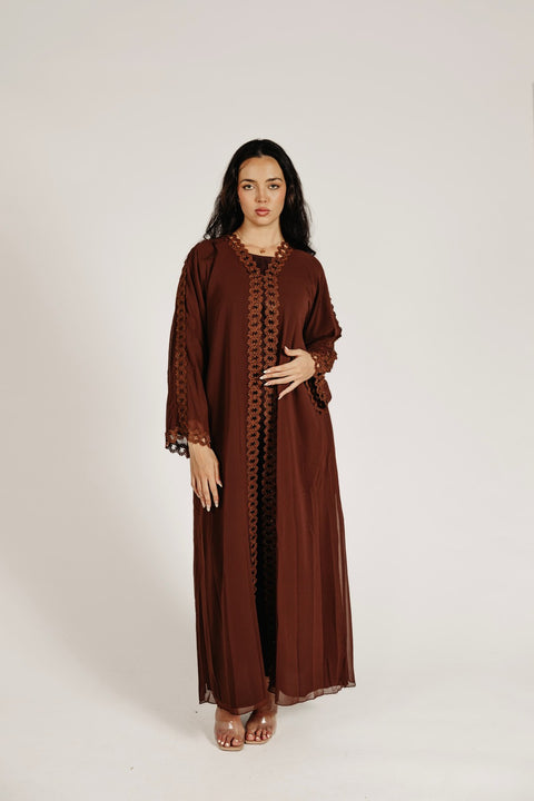Mocha Élise Abaya Set- Mavenne Bi