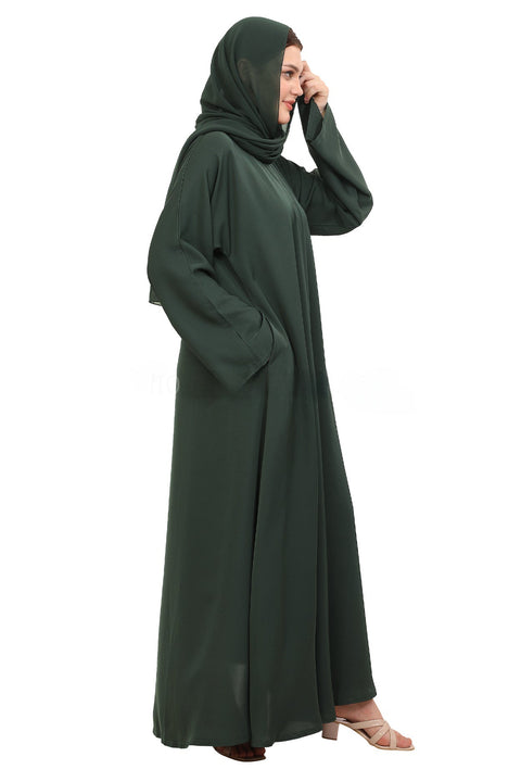 Zahra Luxe Indonesian Chiffon Scarf – Forest Green