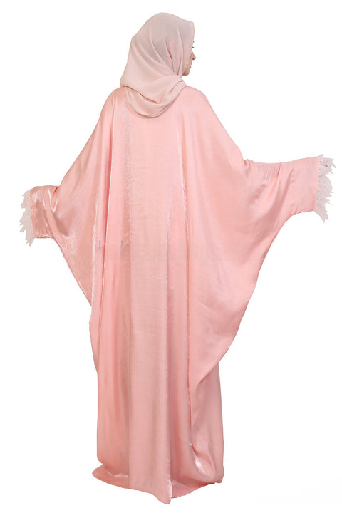 Elara Pink Shimmer Butterfly Kaftan- Mavenne Bi