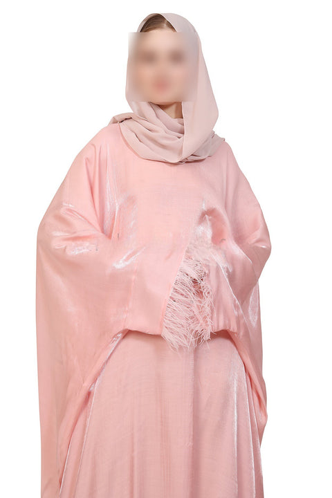 Elara Pink Shimmer Butterfly Kaftan- Mavenne Bi