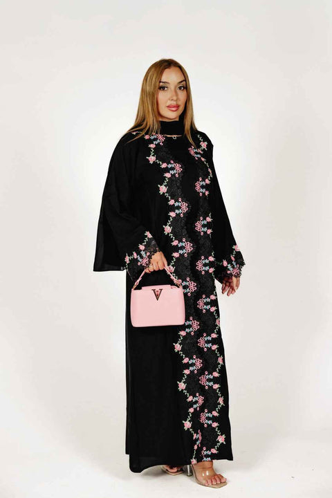 Noir Roselle Abaya Set