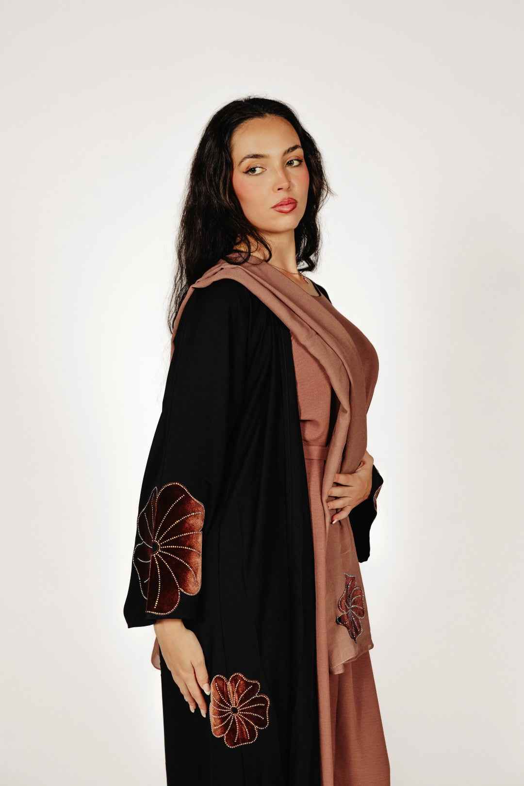 Sienna Bloom Abaya Set- Mavenne Bi