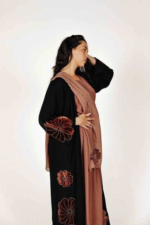 Sienna Bloom Abaya Set- Mavenne Bi