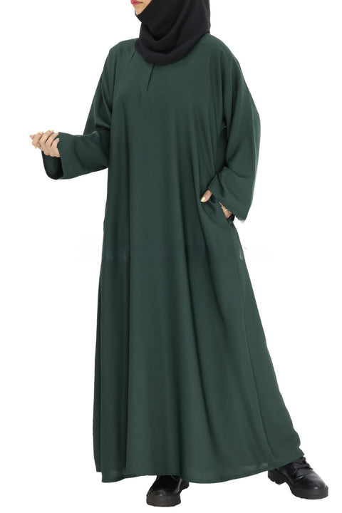 Safiya Emerald A-Line Abaya- Mavenne Bi