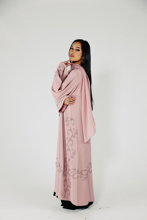 Celestia Embroidered Abaya Set- Mavenne Bi