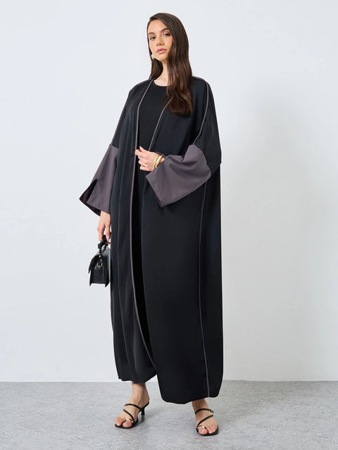 Noor Grace Two-Tone Abaya- Mavenne BI