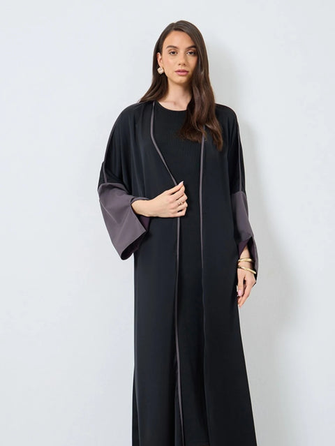 Noor Grace Two-Tone Abaya- Mavenne BI