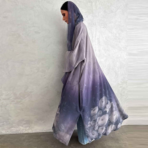 Amara Bloom Abaya Set- Mavenne Bi