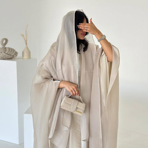 Mavenne BI – Shimmer Elegance Organza Abaya Set