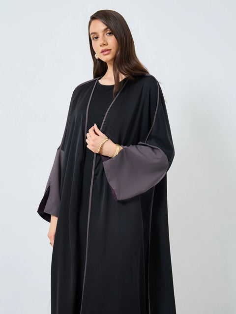 Noor Grace Two-Tone Abaya- Mavenne BI