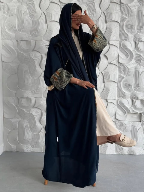 Sapphire Noor Abaya & Scarf Set - Mavenne Bi