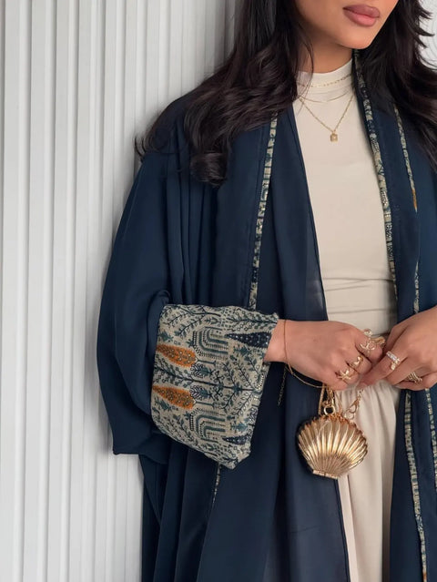Sapphire Noor Abaya & Scarf Set - Mavenne Bi