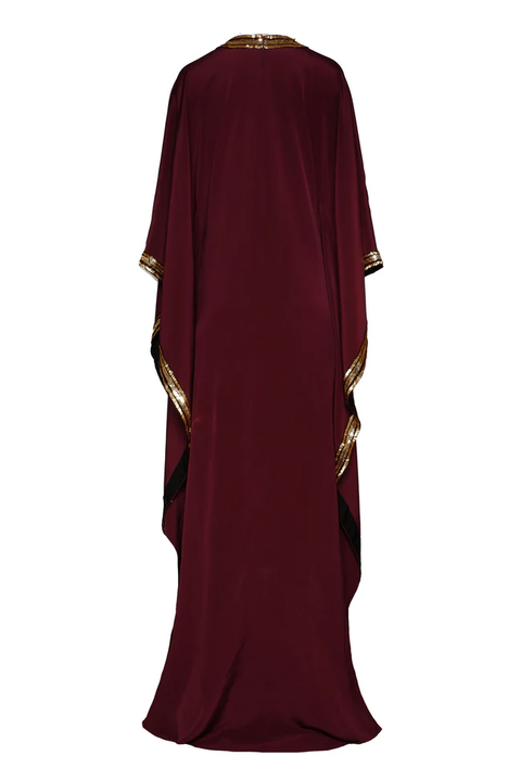 Amara Imperial Sequence embroidered Abaya- Mavenne Bi