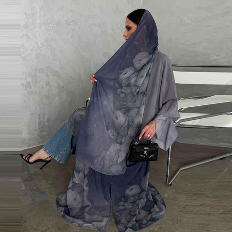 Amara Bloom Abaya Set- Mavenne Bi