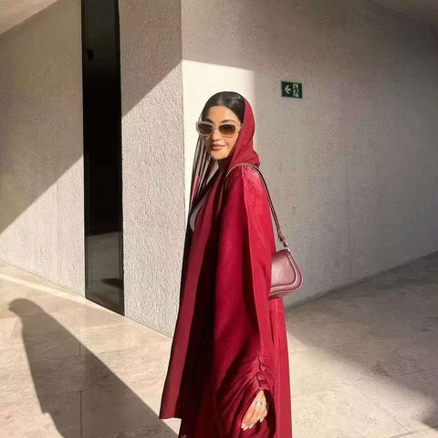 Crimson Veil Abaya- Mavennebi