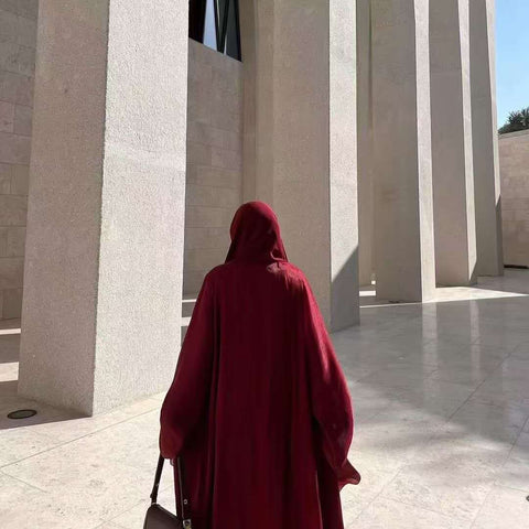 Crimson Veil Abaya- Mavennebi