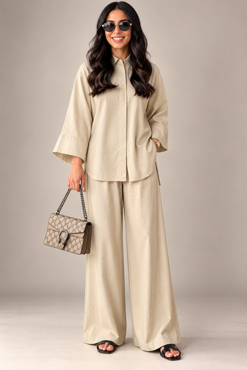 Sage Élan Relaxed Co-Ord Set- Mavenne Bi