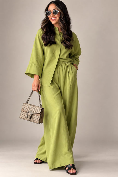 Sage Élan Relaxed Co-Ord Set- Mavenne Bi