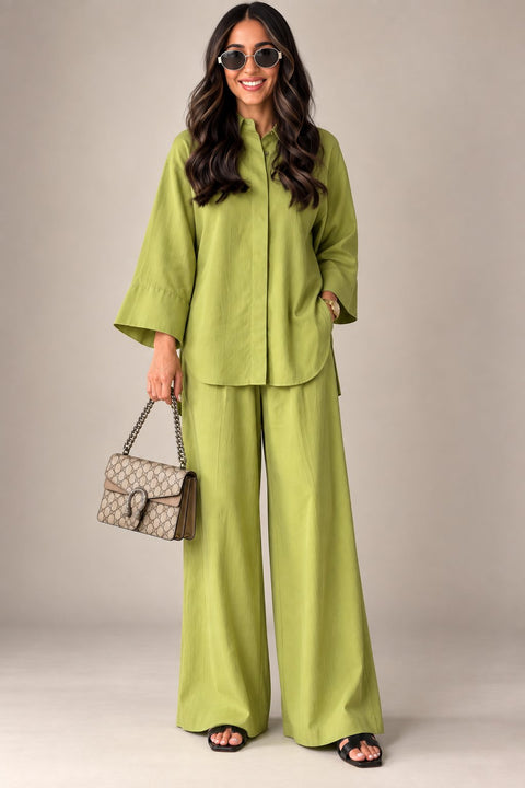 Sage Élan Relaxed Co-Ord Set- Mavenne Bi