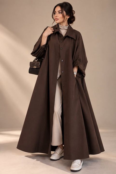 Élan Longline Flare Coat- Mavenne Bi
