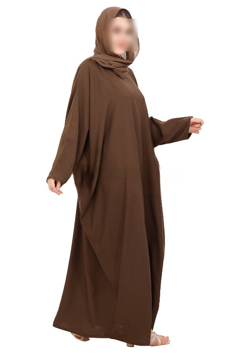 Ayla Chestnut Butterfly Abaya- Mavenne Bi