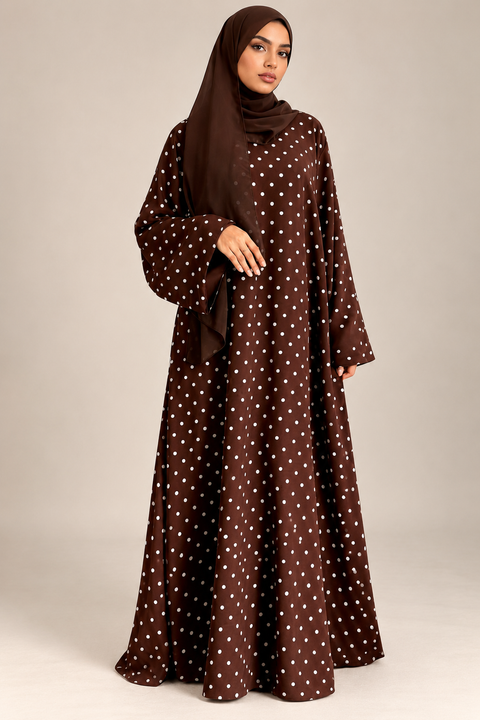 Amélie Polka Dot Nida Abaya- Mavenne Bi