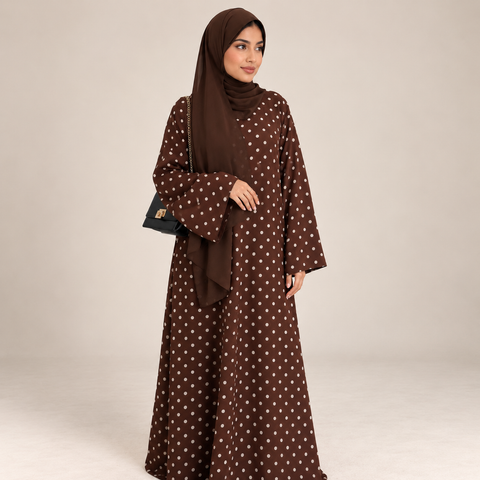Amélie Polka Dot Nida Abaya- Mavenne Bi