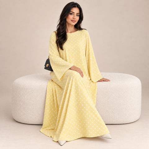 Amélie Polka Dot Nida Abaya- Mavenne Bi