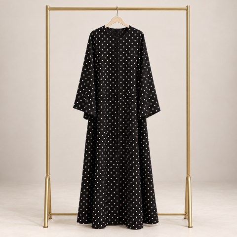 Amélie Polka Dot Nida Abaya- Mavenne Bi