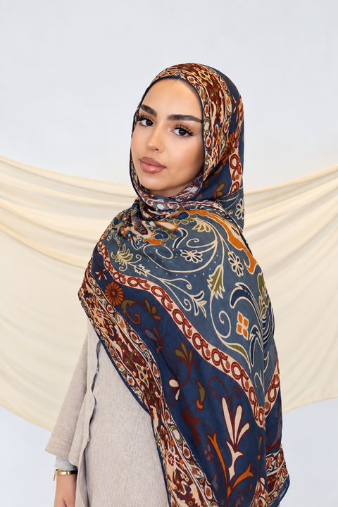 Sahara Paisley Modal Hijab- Mavenne Bi