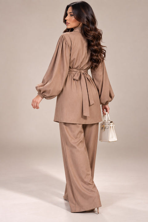 Fleur Élégance Embroidered Co-ord Set- Mavenne Bi
