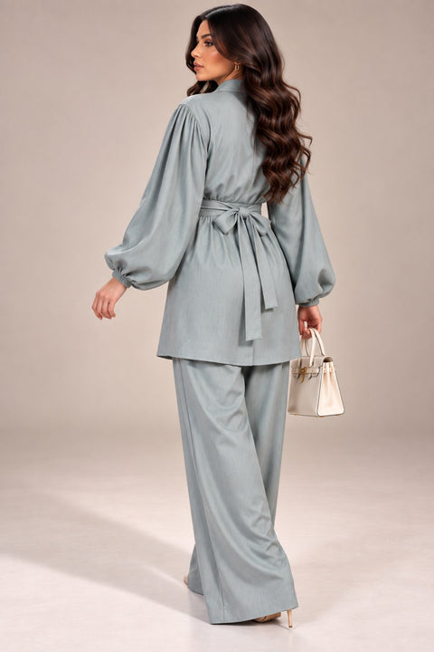 Fleur Élégance Embroidered Co-ord Set- Mavenne Bi