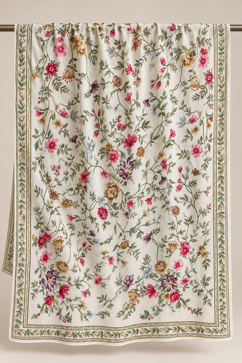 Jardin Élégance Printed Modal Hijab- Mavenne Bi