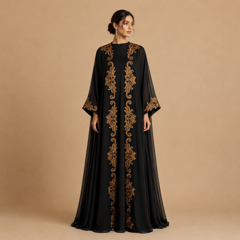 Noir Sultanah Abaya- Mavenne Bi